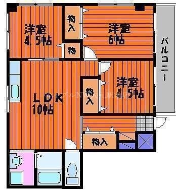 ピレニーズ奥田の物件間取画像