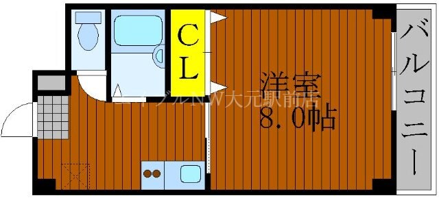 ベルメゾン山田Ⅱ号館の物件間取画像