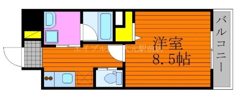 グランスクエア岡山駅西の物件間取画像