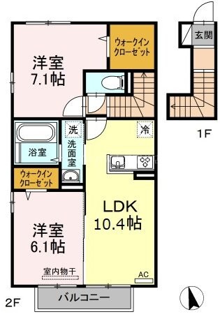 ラウレア福田　B棟の物件間取画像