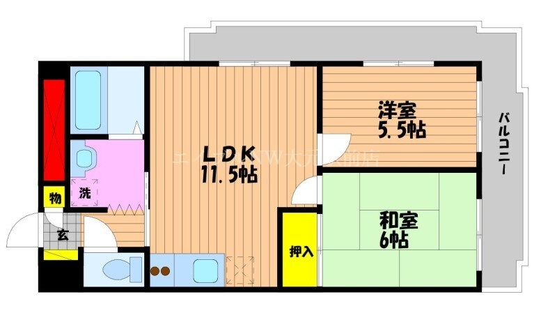 グランデュール今２号館の物件間取画像