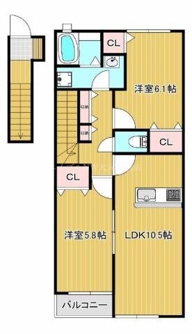 アジュール東畦の物件間取画像