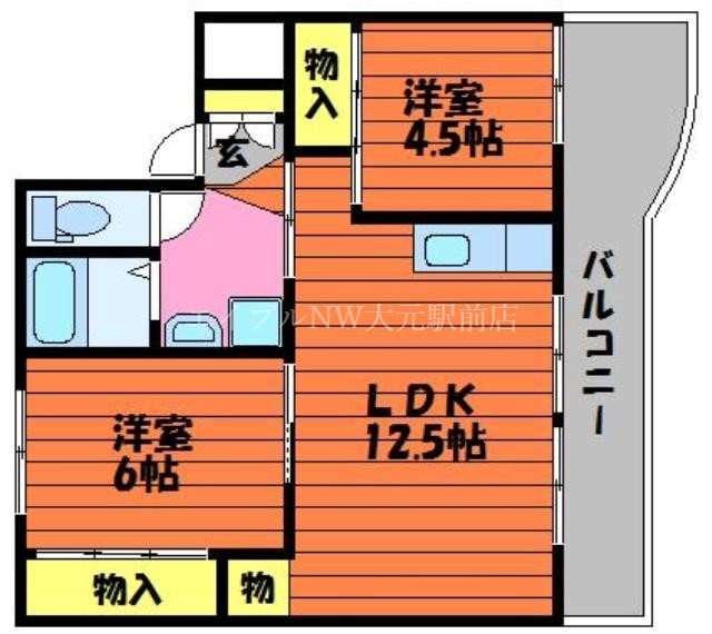 ＫＡＩ　ＴＥＲＲＡＣＥ　Ⅱの物件間取画像