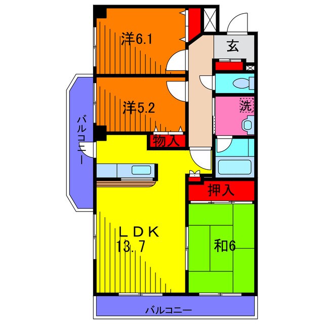 パークキューブ亀有の物件間取画像