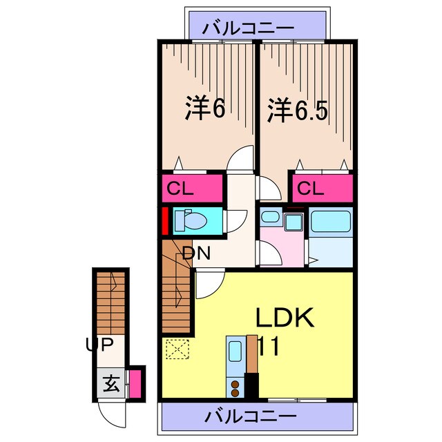 センターハウスBの物件間取画像