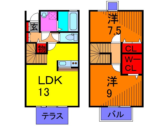 ルーチェ東水元の物件間取画像