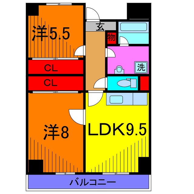 グランコスモＵの物件間取画像