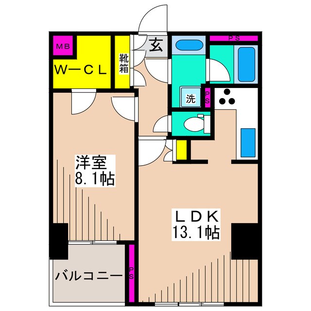 サンセリテ鞠子の物件間取画像