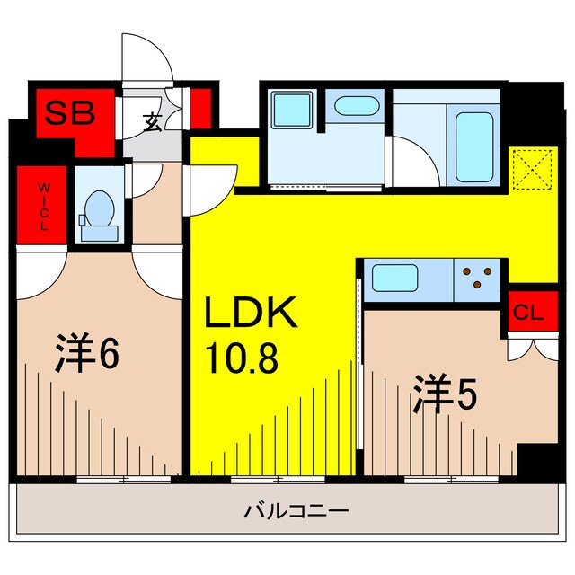 COCO-CHILL KAMEARIの物件間取画像
