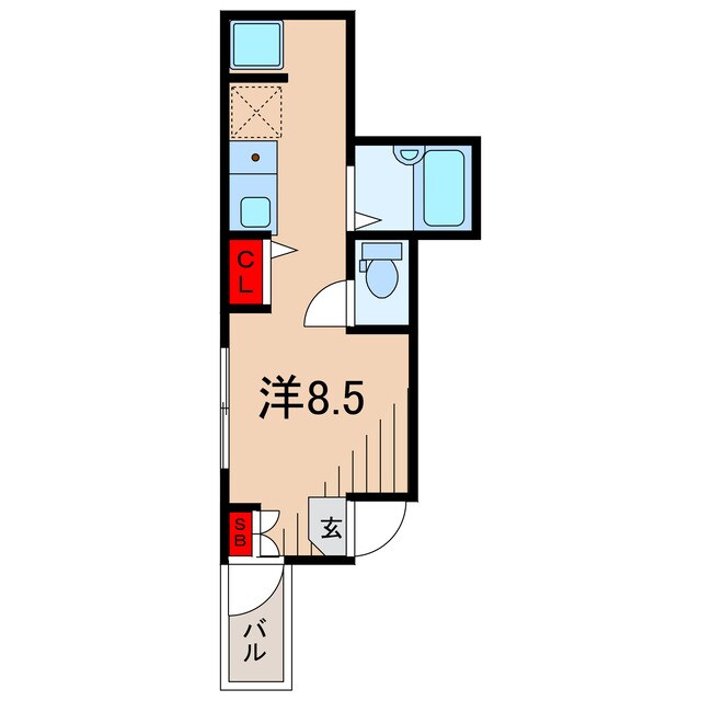 MELDIA六町Aの物件間取画像