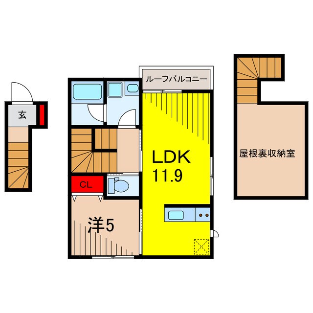 グランコスモU東水元の物件間取画像