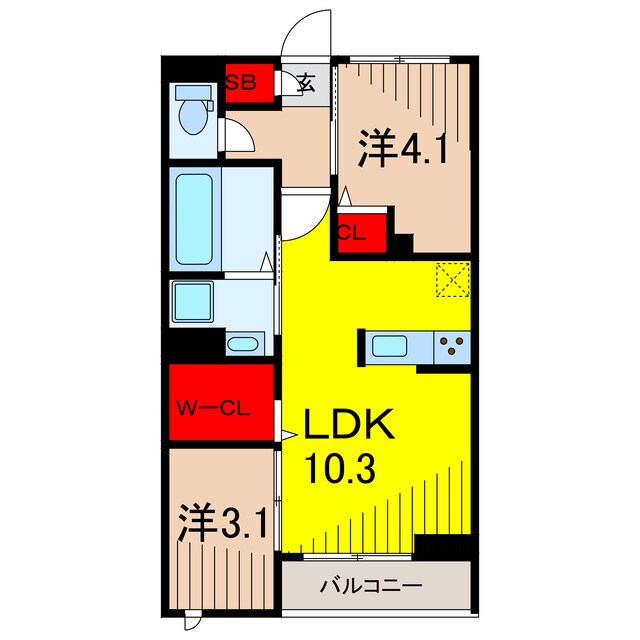 セレスティア白鳥の物件間取画像