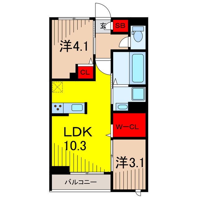 セレスティア白鳥の物件間取画像
