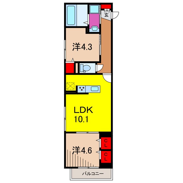 セレスティア白鳥の物件間取画像