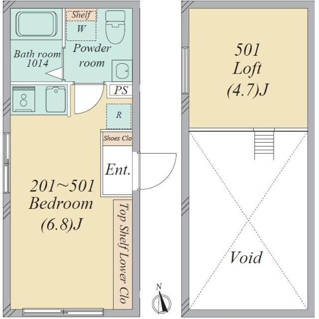 BESTA亀有の物件間取画像
