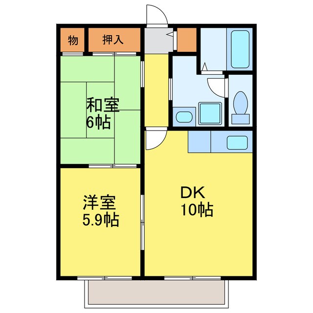 二軒屋駅 徒歩10分 2階の物件間取画像