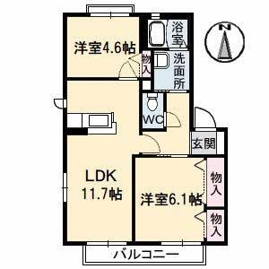 ハミングタウンの物件間取画像