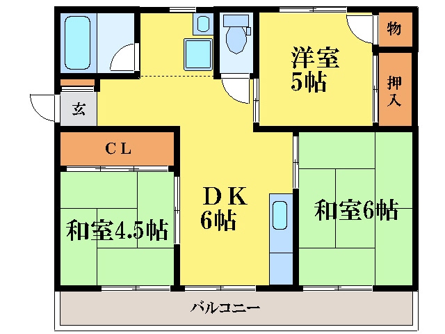 平野マンションの物件間取画像