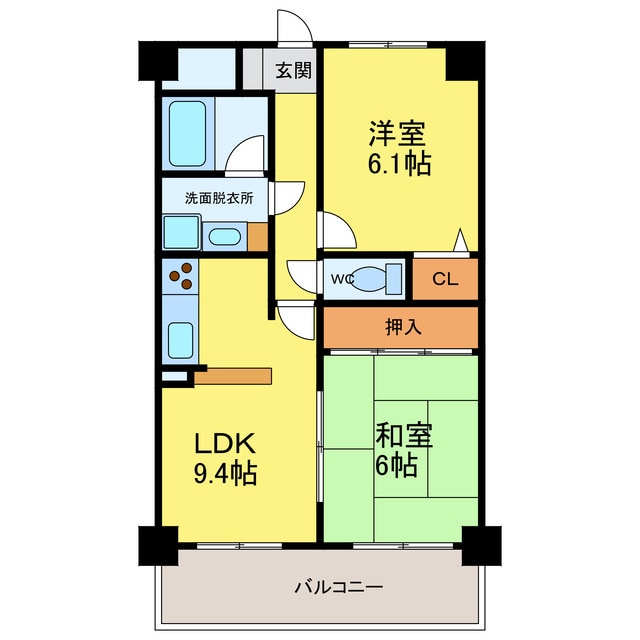 ライオンズマンション徳島南佐古の物件間取画像