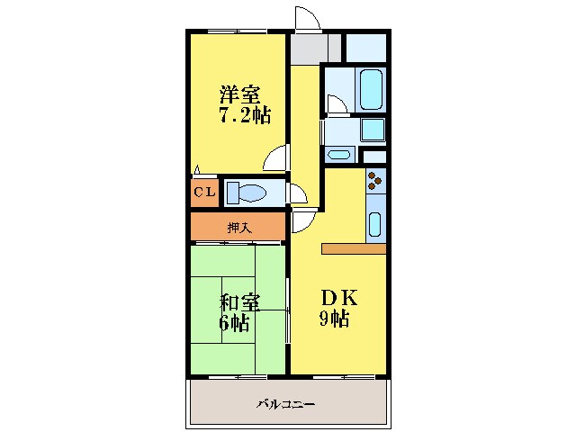 ライオンズマンション徳島佐古６番町の物件間取画像