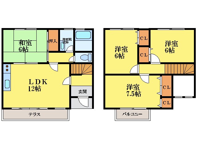 ハイツもりしげの物件間取画像