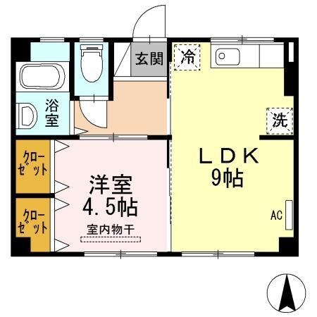 新浜マンションの物件間取画像