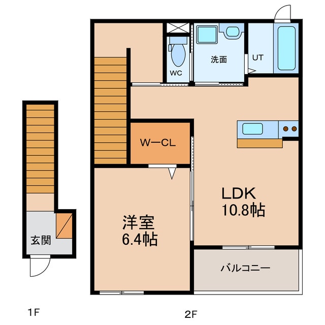 阿波富田駅 徒歩14分 2階の物件間取画像