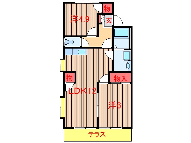 グレース田喜野井Ⅰ・Ⅱ・Ⅲの物件間取画像