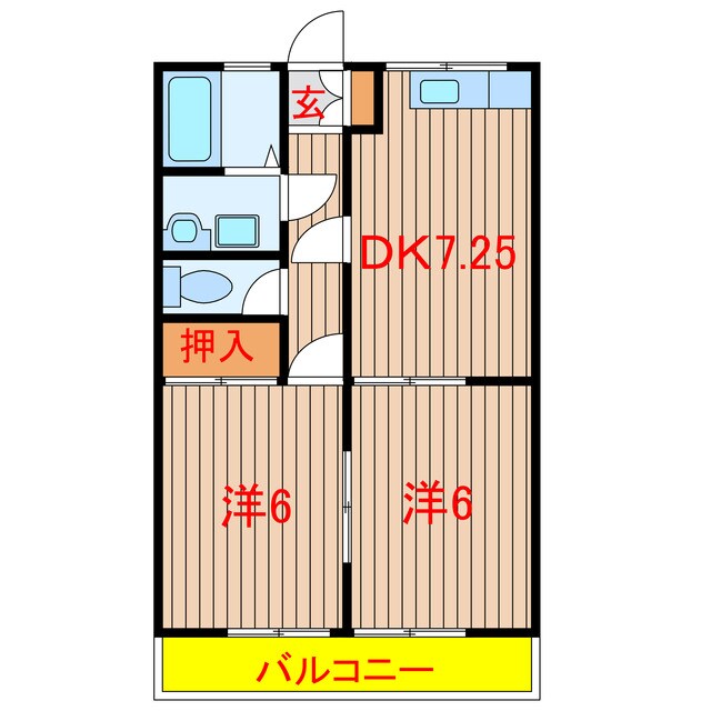 ハイツ金谷の物件間取画像