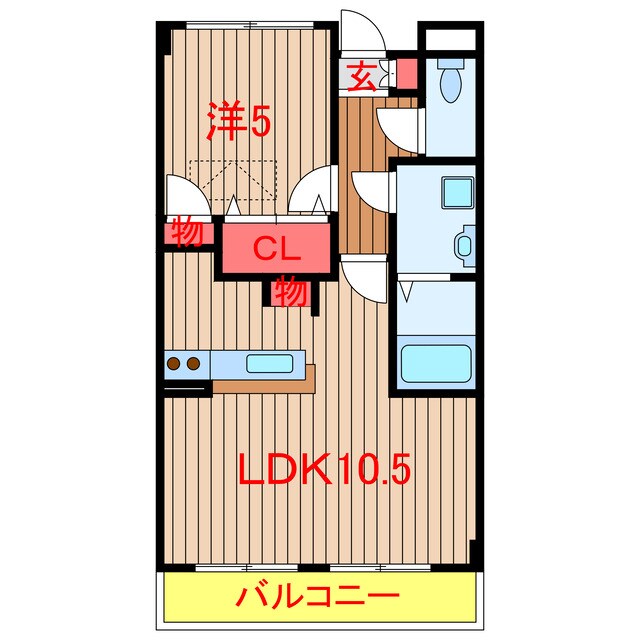 二和向台駅 徒歩5分 2階の物件間取画像