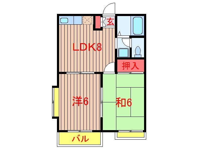 コーポ濱田の物件間取画像
