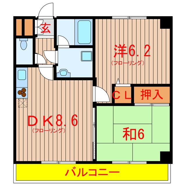 高根木戸駅 徒歩2分 2階の物件間取画像