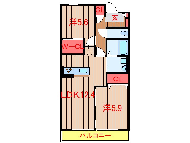 イデア緑ヶ丘A・Bの物件間取画像