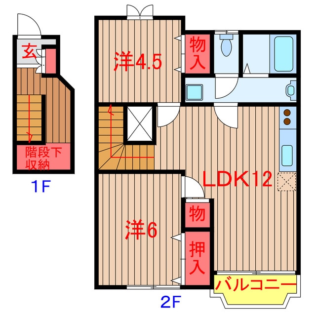 薬園台駅 徒歩9分 2階の物件間取画像