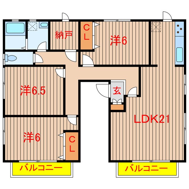 ウエストコート(習志野台2)の物件間取画像