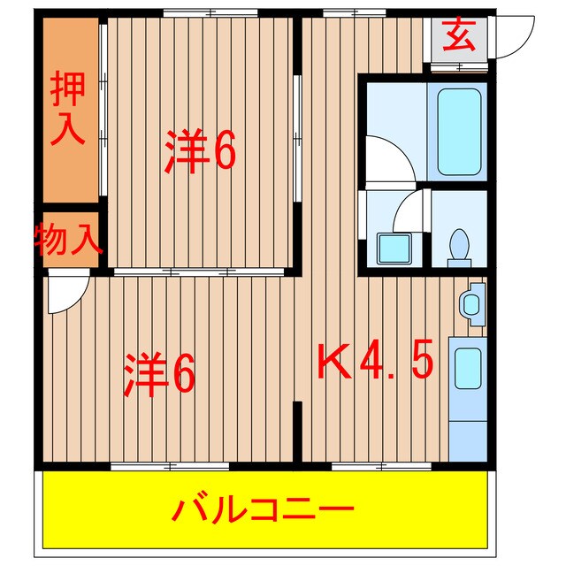 ホワローゼ山田の物件間取画像