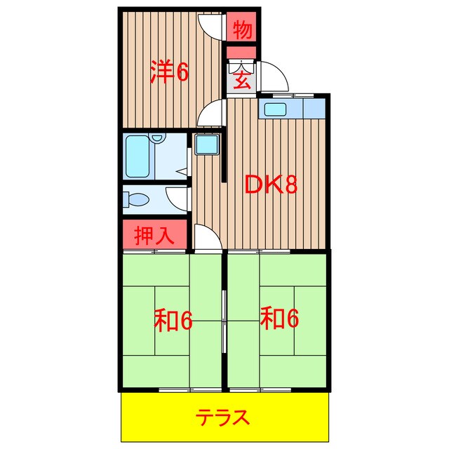 サンハイツ（金杉7丁目）の物件間取画像