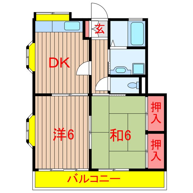ハイツ皆和の物件間取画像