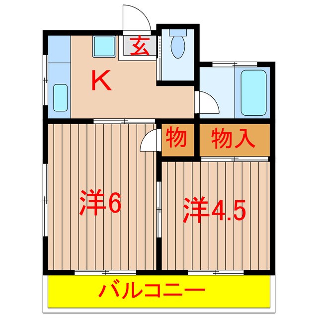 コーポ若葉の物件間取画像
