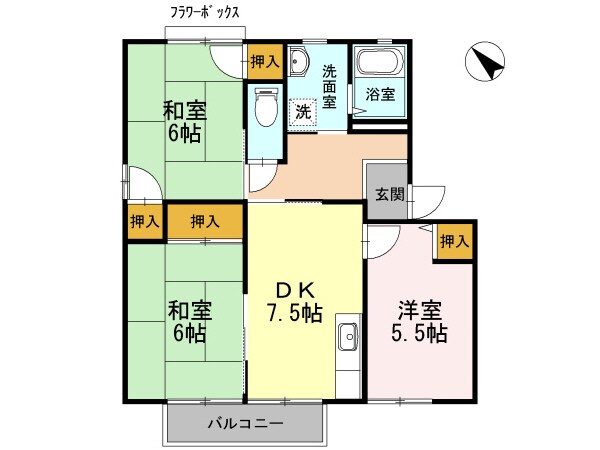 ディアス池田D‐Ｉ棟の物件間取画像