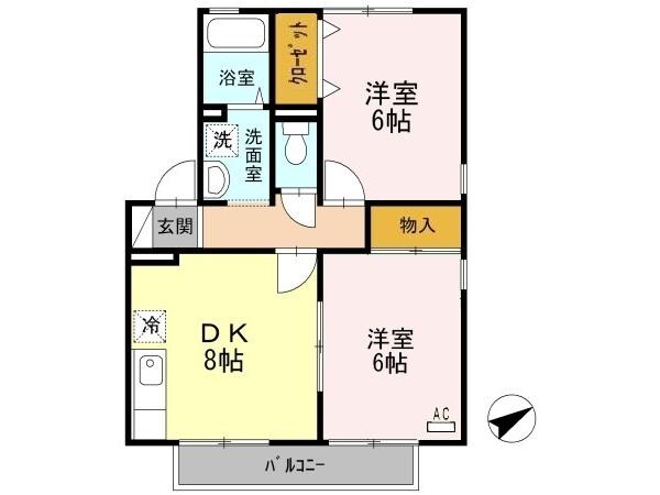 プレミール水主町 B棟の物件間取画像