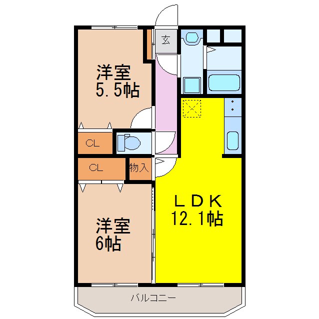 グランディール湘南の物件間取画像