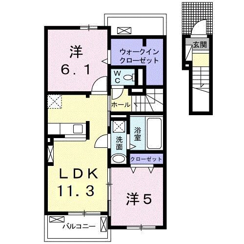 グランドソレイユ富の原Ⅲの物件間取画像