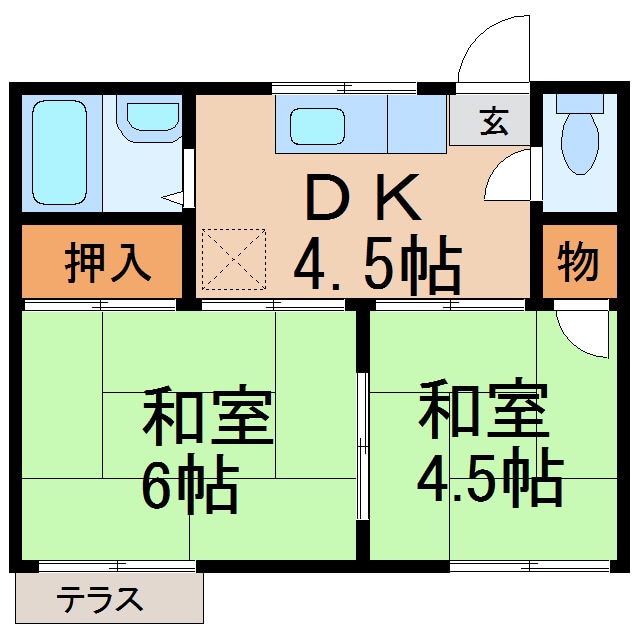 第2柏原サニーハイツの物件間取画像