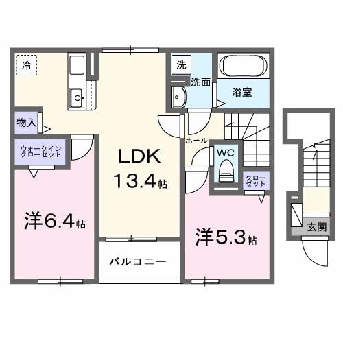 プティ　フォレスタ柏原Ⅱの物件間取画像