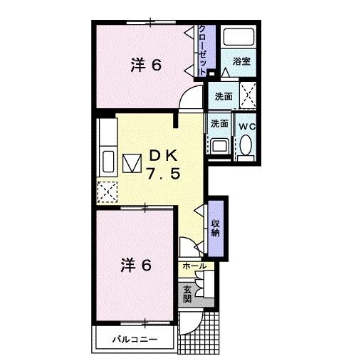 メゾン　ソレイユ　II　Ｄ棟の物件間取画像