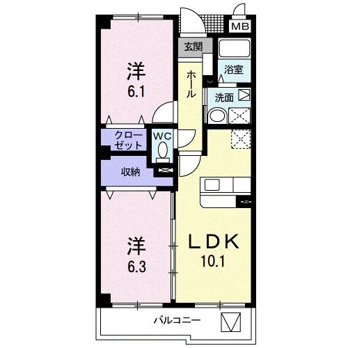アンジュの物件間取画像