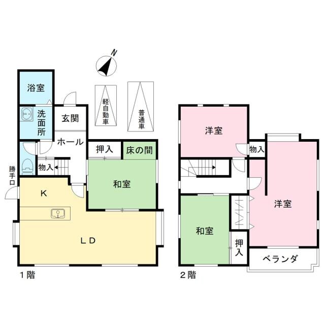 丹波市市島町貸家の物件間取画像