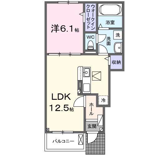 プラシード第３長田の物件間取画像