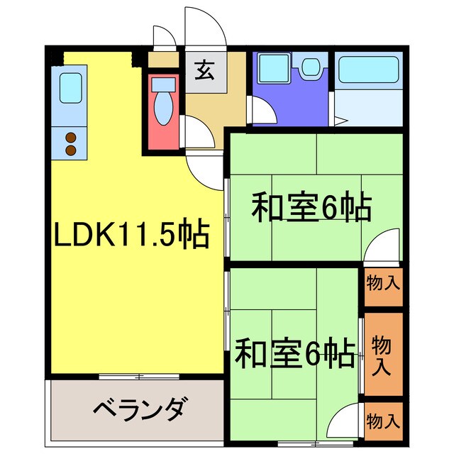 ダイヤモンドパレスの物件間取画像